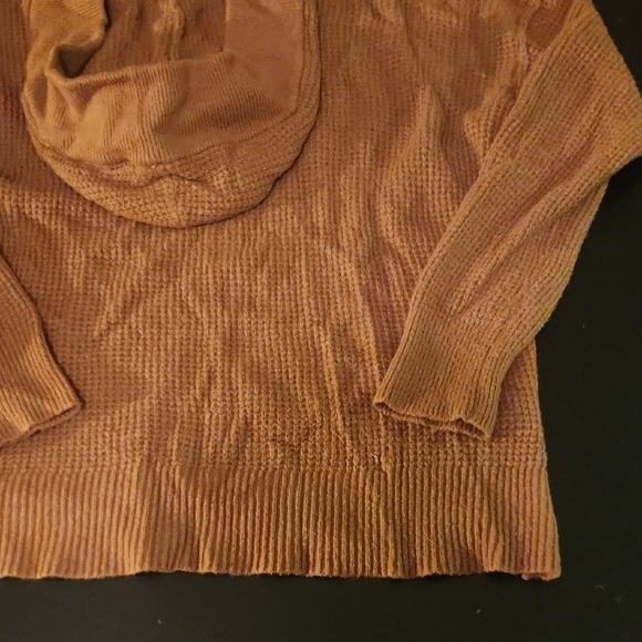 Aerie V-Neck Sweater in Warm Tan - Picture 10 of 10
